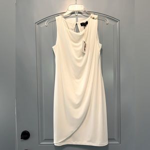 Soft White Drapey Dress